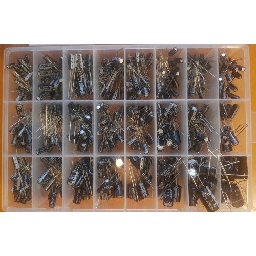 Assortiment Elco's - 500 stuks (0.1 uF - 1000 uF) - 24 waardes
