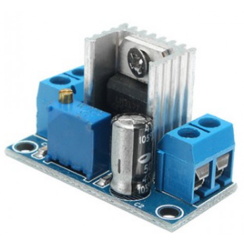 Voedingsmodule, instelbaar LM317, 1.2-37V, 1.5A
