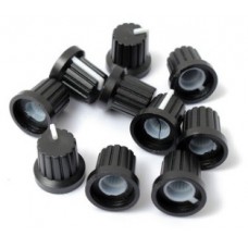 Knop voor potentiometer 10 stuks Zwart-wit