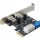 USB 3.0 PCI-E Adapter 2 + 1 poorten