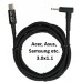 Laadkabel USB-C - 3.0x1.1mm 1,8M Yanec YCA007