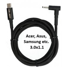 Laadkabel USB-C - 3.0x1.1mm 1,8M Yanec YCA007