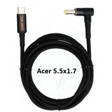 Laadkabel USB-C - 5.5x1.7mm 1,8M Yanec YCA010